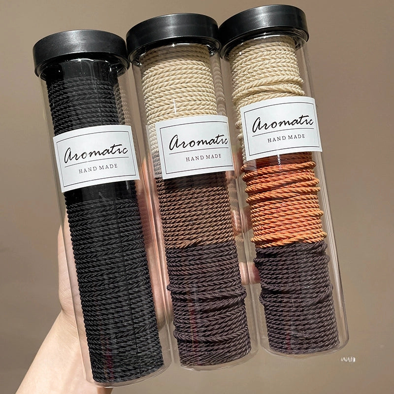 Canned Rubber Band Women's Tie Head High Elastic Durable Hair Rope Tie Head New Rubber Band High Ponytail Hair Rope Hair Ring