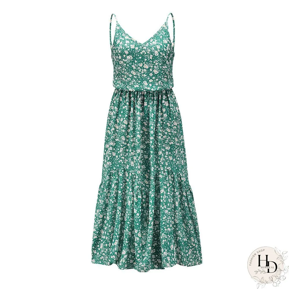 Spaghetti Strap Mini Swing Dress