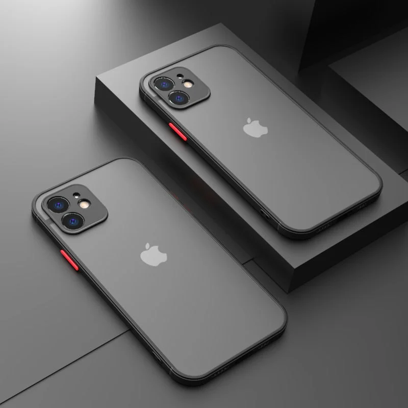 Luxury Silicone Shockproof Matte Phone Case For iPhone 13 12 11 Pro Max Mini X XS XR 7 8 Plus SE 2 2022  Transparent Thin Cover