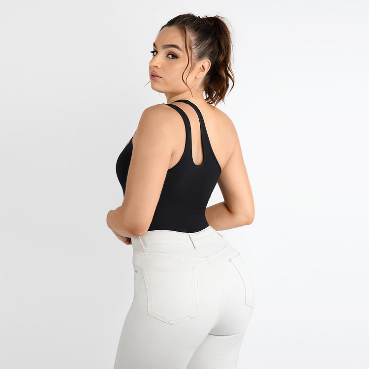 Wholesale One-shoulder Cut Out Waist and Abdomen Compression