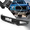 FELYCYTAS Front Bumper Compatible with 2015-2017 Ford F-150, Black Truck Automotive Steel Replacement Bumpers Face Bar with Fog Light Holes, without Sensor Holes (Style D)