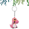 Bead Embroidery - Dinosaur Beaded Counted Cross Stitch Keyring
