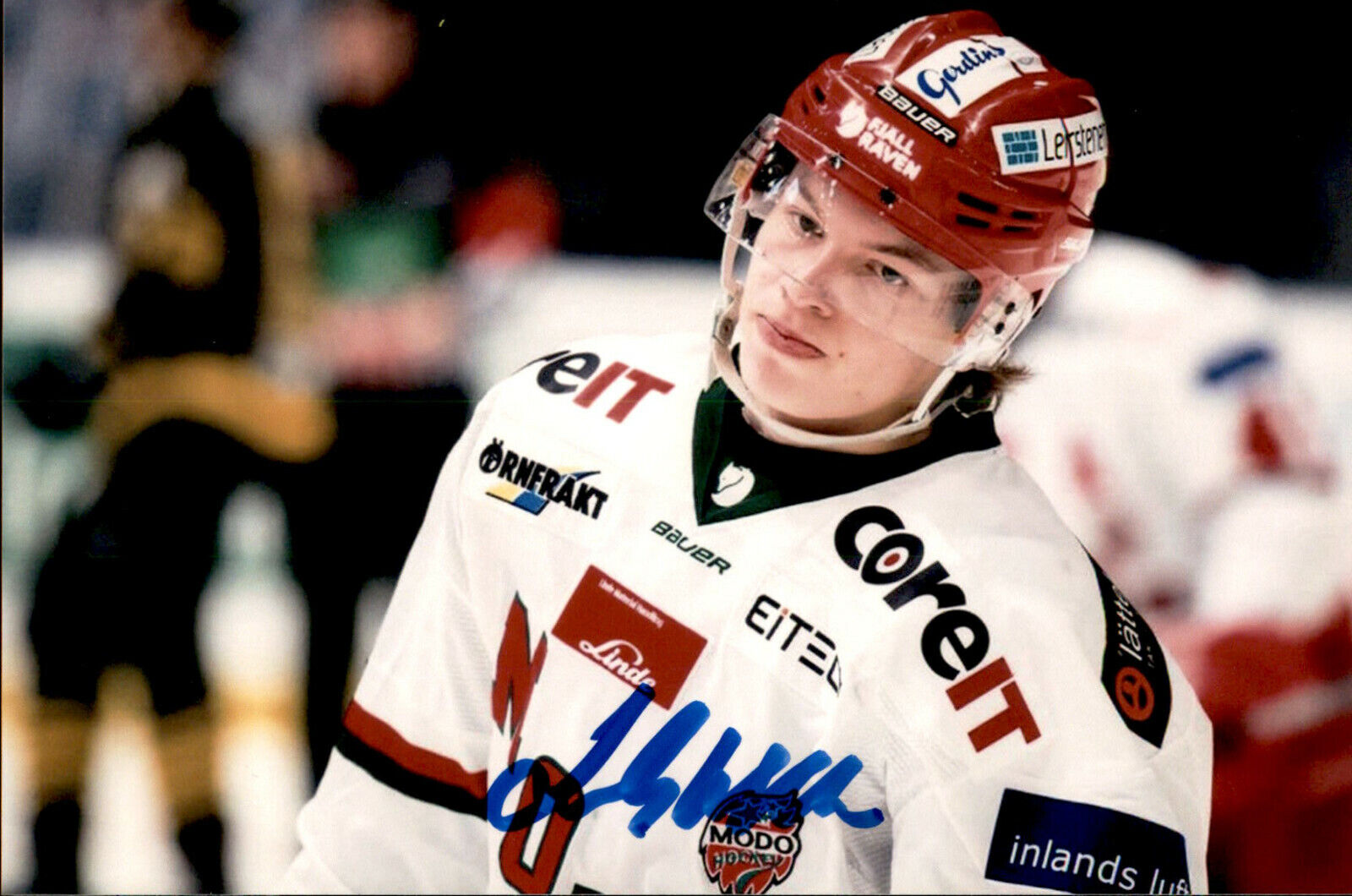 Lukas Wernblom SIGNED 4x6 Photo Poster painting TEAM SWEDEN / MODO #3