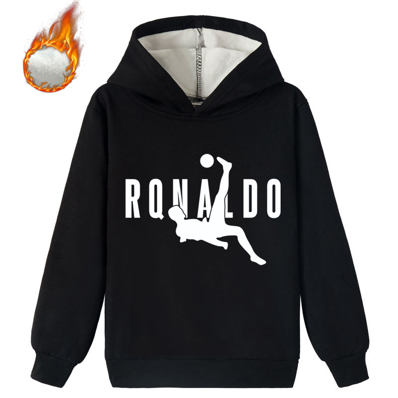 Mayoulove Ronaldo Fleece Hoodie for Boys  Girls - Cool Soccer Merchandise, Perfect Gift for Young Fans-Mayoulove