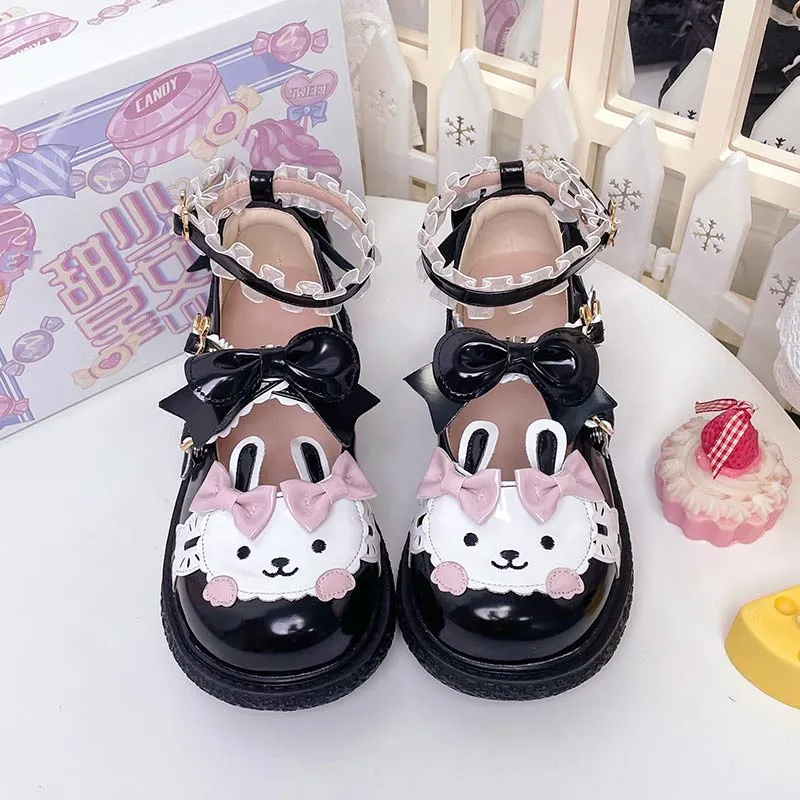 Round Toe Bunny Lolita Mary Janes Shoes