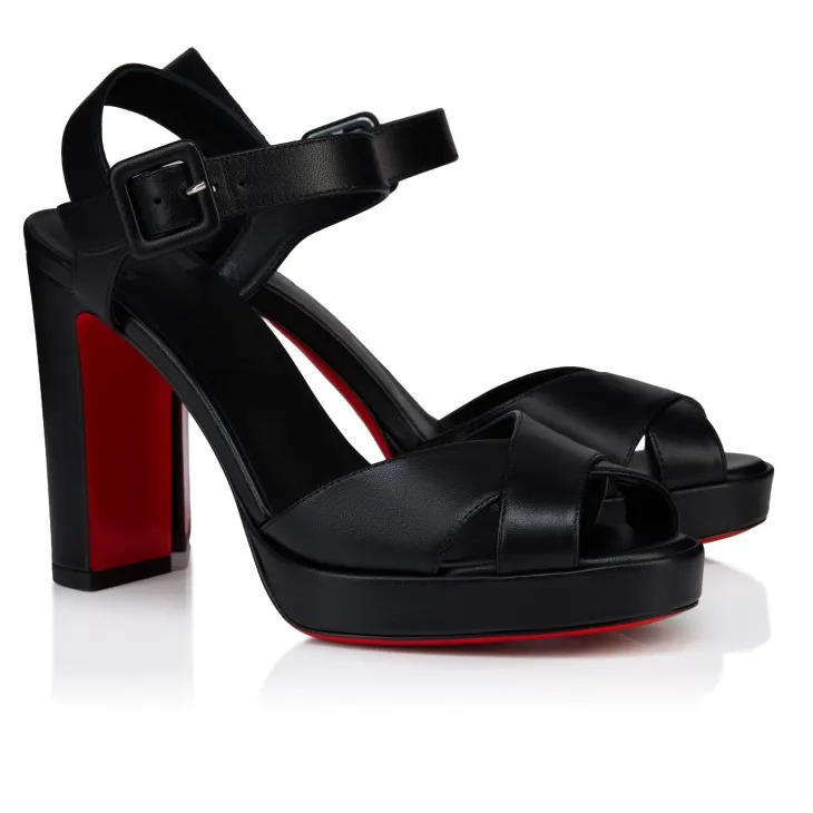 100mm Platform Heels for Women, Open Toe Stiletto Sandals, Ankle Strap Red Bottom High Heels VOCOSI VOCOSI