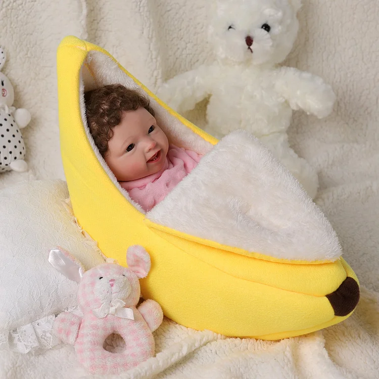 Babeside 12" - 16'' / 17" - 22'' Reborn Baby Dolls Lovely And Comfy Banana Bed