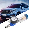 Air Pressure Regulator Gauge & Mini Inline Air Filter Separator JP/EU/US Adapter