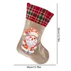DIY Diamond Painting Christmas Stockings Hanging Ornaments Large Capacity Xmas Socks Pendant Wear Resist Candy Gift Storage Bags for Family Christmas Holiday Party Decoration (Santa Claus)