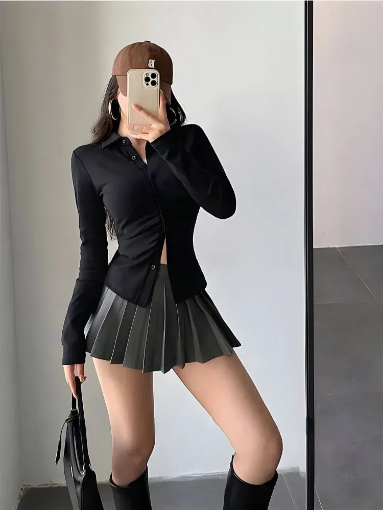 Brownm Tennis Mini Skirt