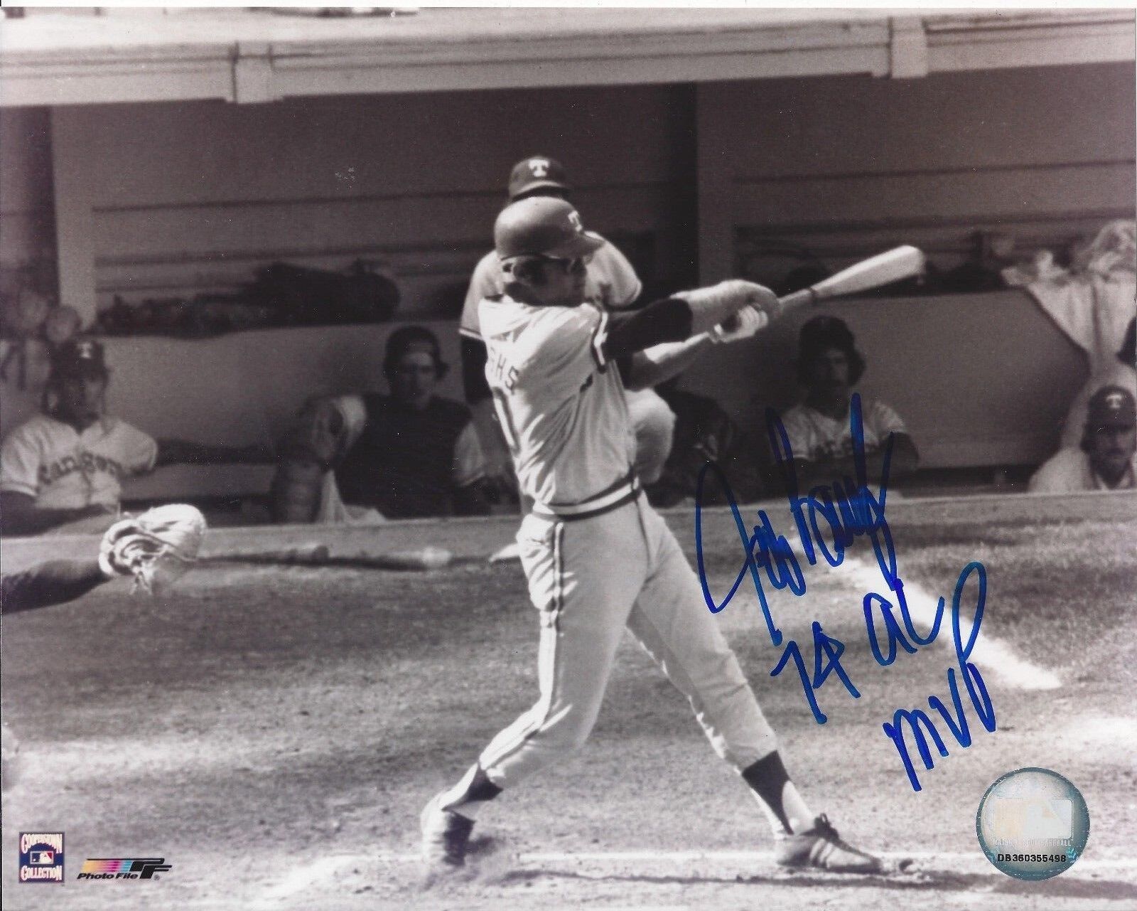 Jeff Burroughs autographed Rangers 8x10 In person #3 MVP 1974 Texas