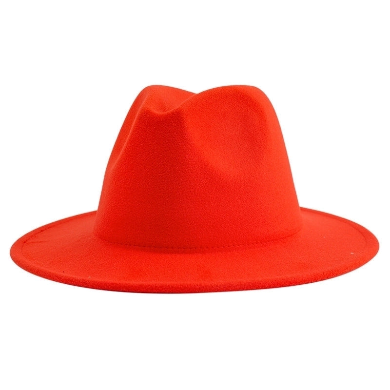 60 Color Solid Color Jazz Top Hat British Style Retro Woolen Hat Adult Embroidered Logo Felt Hat