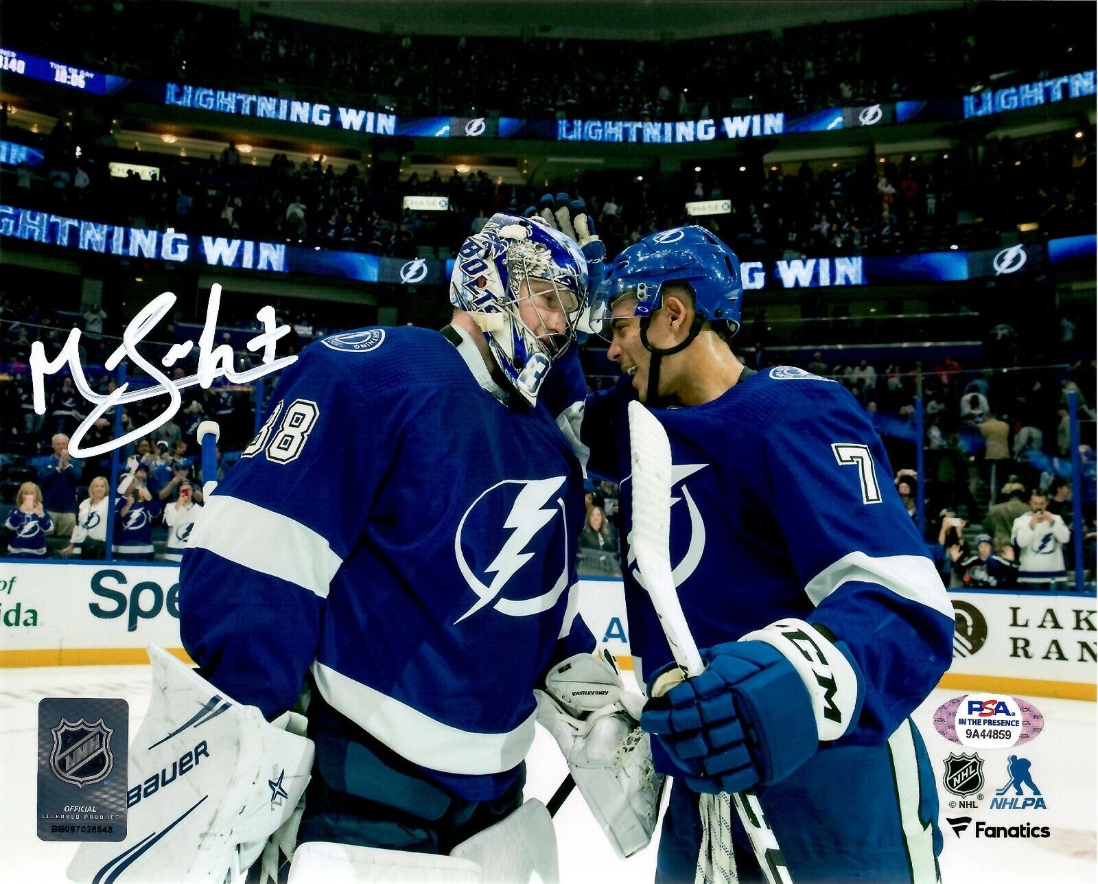 Mathieu Joseph autographed signed 8x10 Photo Poster painting NHL Tampa Bay Lightning PSA COA