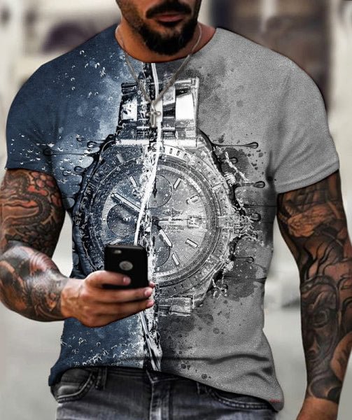 Men's Vintage Compass Compass Print T-Shirt