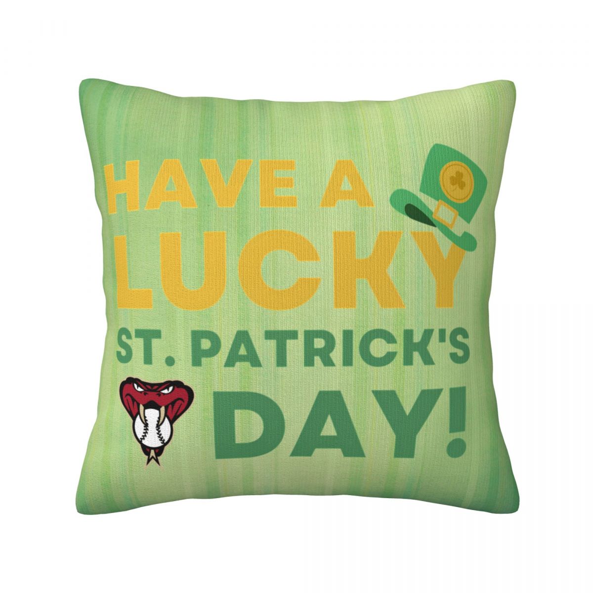 Arizona Diamondbacks St Patrick's Day Have A Lucky Day Throw Pillow Covers 18x18