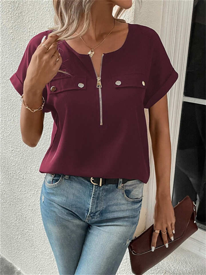 Fashion Women's Shirts Summer Casual Fashion Tops S M L XL 2XL