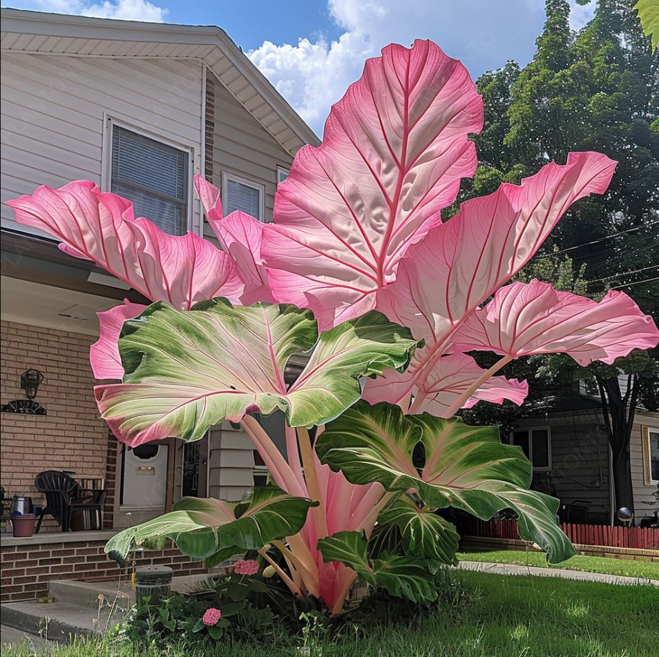 Pink&Green-Majestic Giant Caladium Bulbs Jonyparkseed®