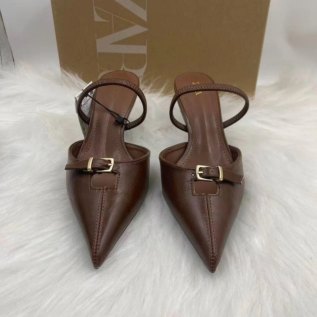 Breakj Breakj Home 2025 New Women's Shoes Low Heel Temperament High Heels High-Heeled Shoes Behind The Shallow Mouth Of Single Shoes