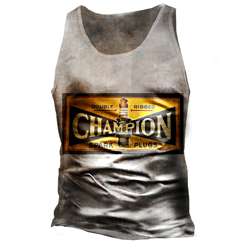 Mens Retro CHAMPION Print Vest / [viawink] /