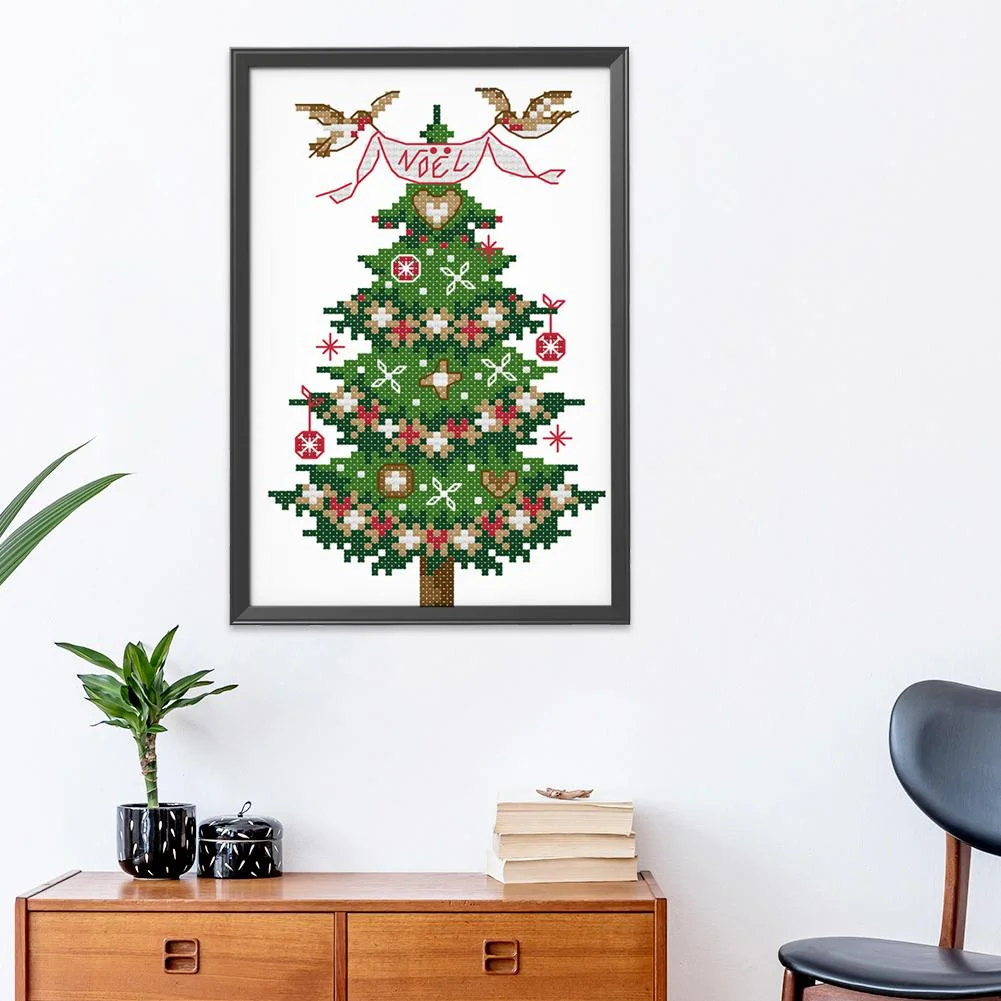 14ct Stamped Cross Stitch - Christmas Tree(14*19cm)