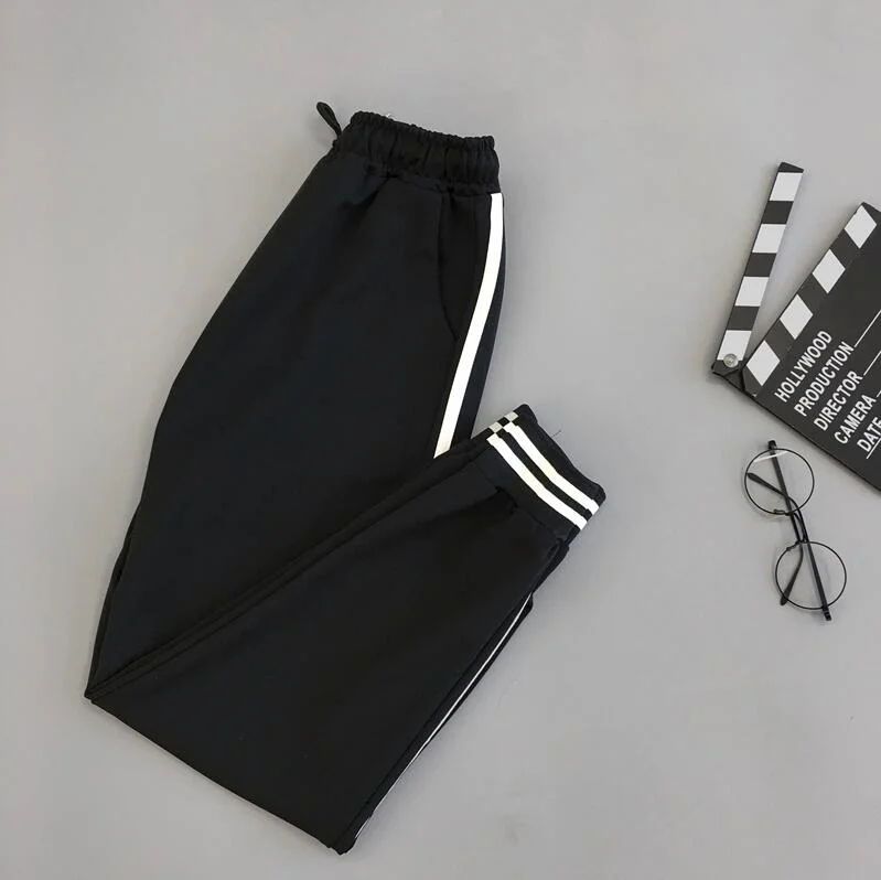 Spring Sport women's Trousers Student Streetwear Women's Pants Elastic Casual female Black Cargo Pants for Women