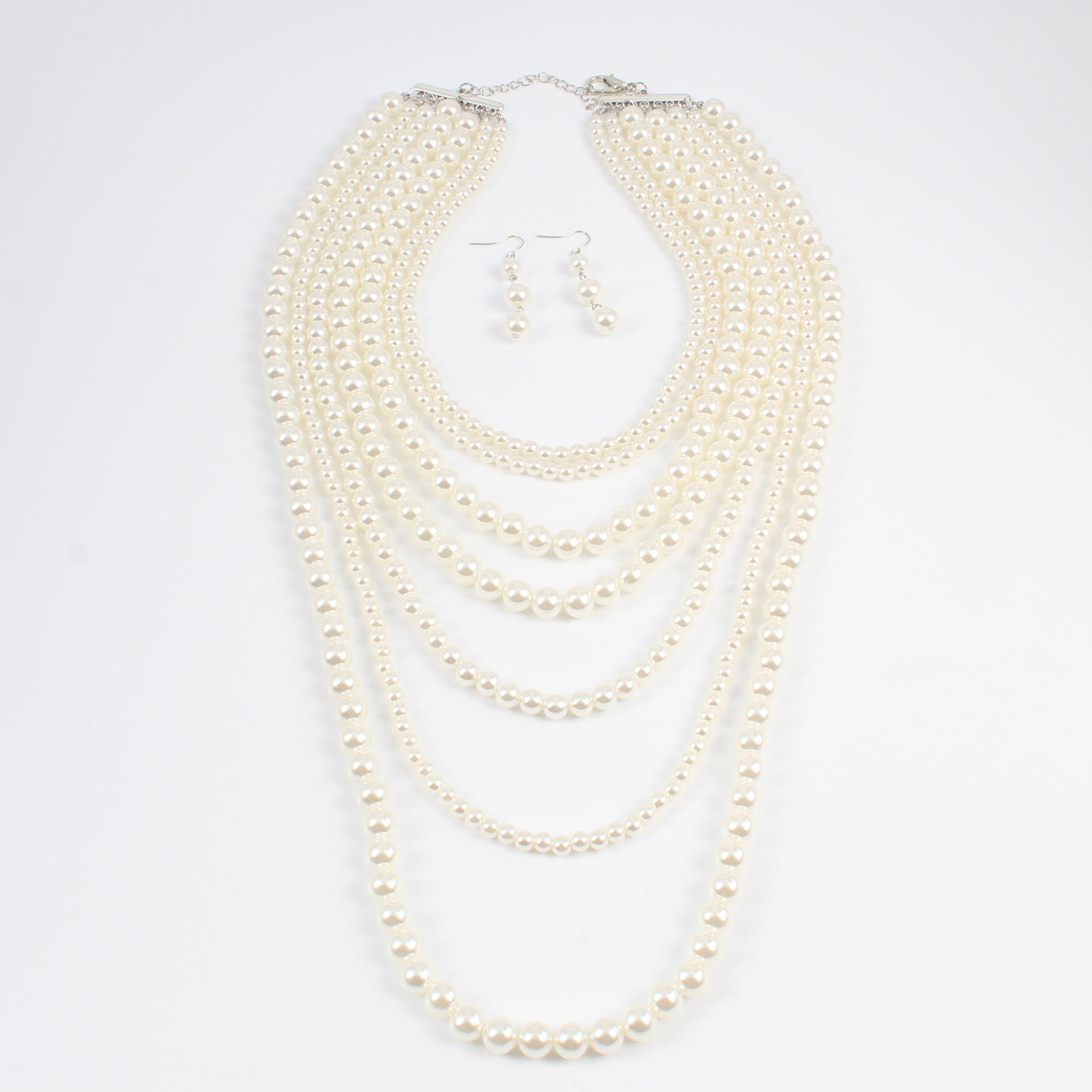 Rotimia Multilayer Pearl Necklace Long Sweater Chain