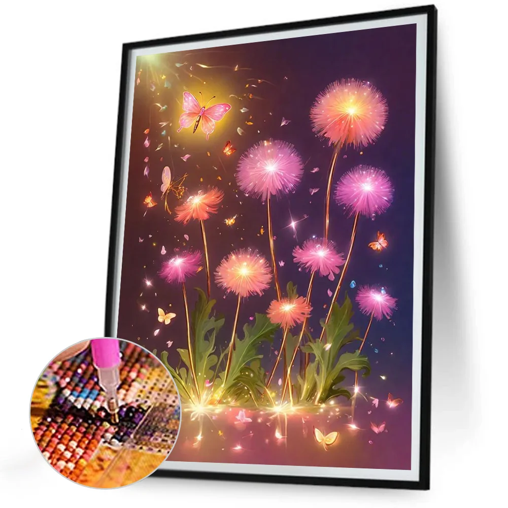 Full Round Diamond Painting 30*40cm - Colorful Dandelions