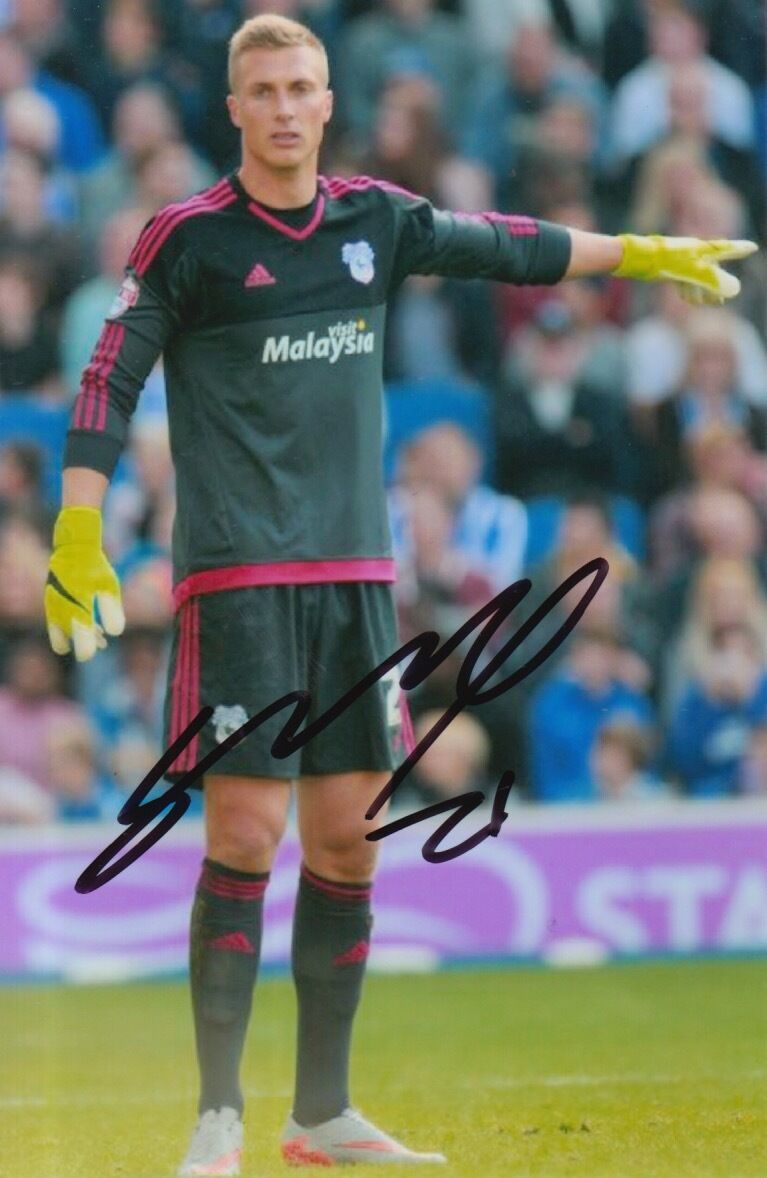 CARDIFF CITY HAND SIGNED SIMON MOORE 6X4 Photo Poster painting.