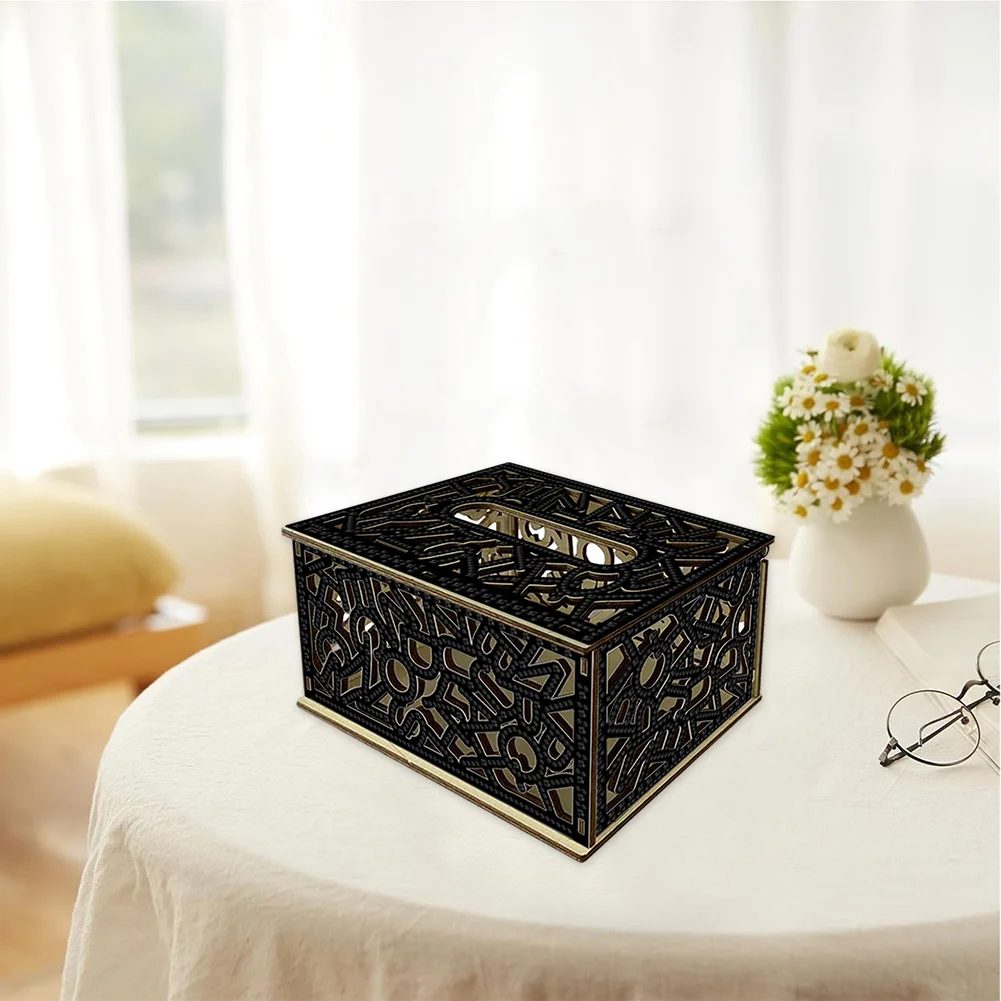 Diamond Painting Paper Towel Holder Napkin Dispenser for Beginners (Black)