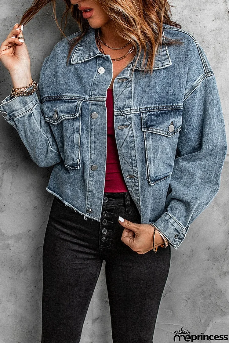 Fashion Sky Blue Denim Jacket