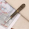 Vintage Carved Metal Seam Ripper with Safety Cover - Antique Stitch Unpicker & Thread Remover for Cross Stitch Mistakes tapestrymarket