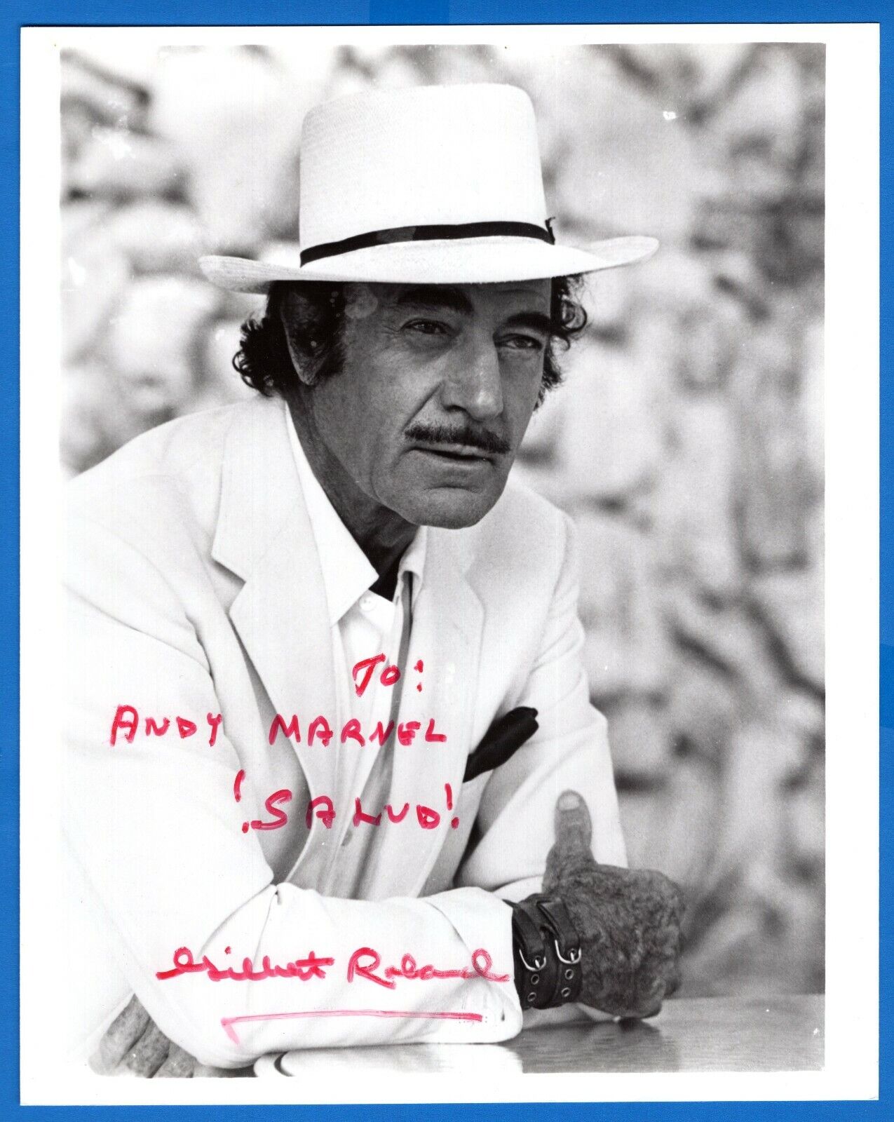 Gilbert Roland Actor Hand Signed Autograph 8x10 Photo Poster painting with Todd Mueller COA