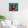 (US Only)Dog 5D DIY Full Drill Round Diamond Painting Kit Home Wall Room Decor 40x35cm