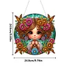 Diamond Painting Double Sided Cute Girl Hanging Pendant for Wall