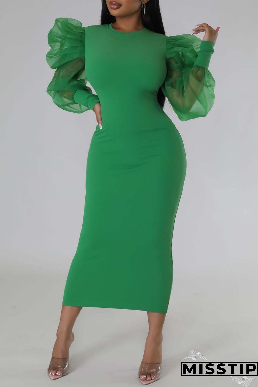 Black Fashion Casual Solid Patchwork O Neck Long Sleeve Dresses