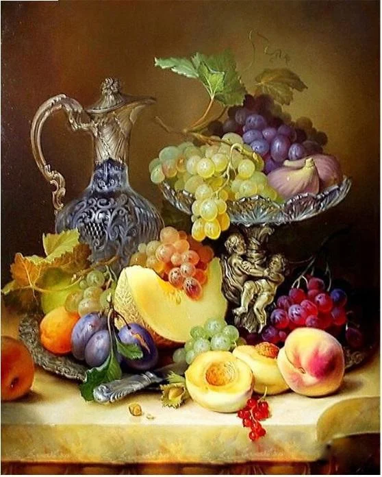 Vintage Fruits - Fruits Paint By Numbers