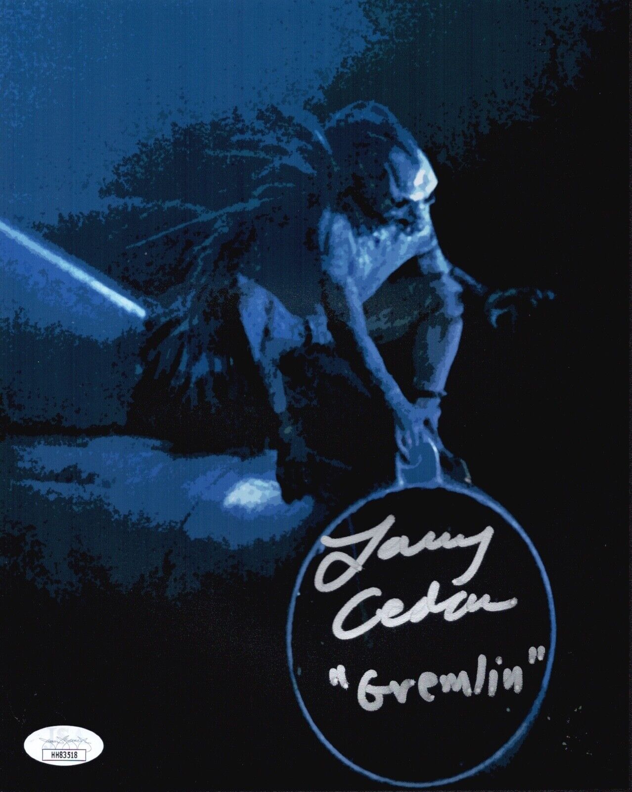 LARRY CEDAR Signed TWLIGHT ZONE Gremlin 8x10 Photo Poster painting In Person Autograph JSA COA