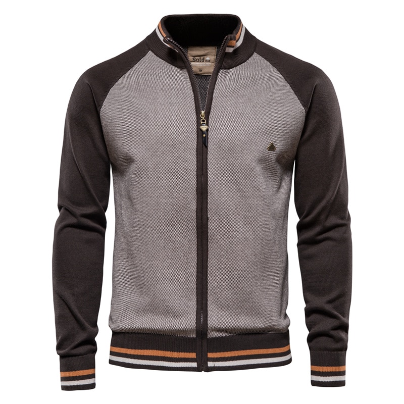 Men's Quality Cotton Knitted Zipper Jacket | ARKGET