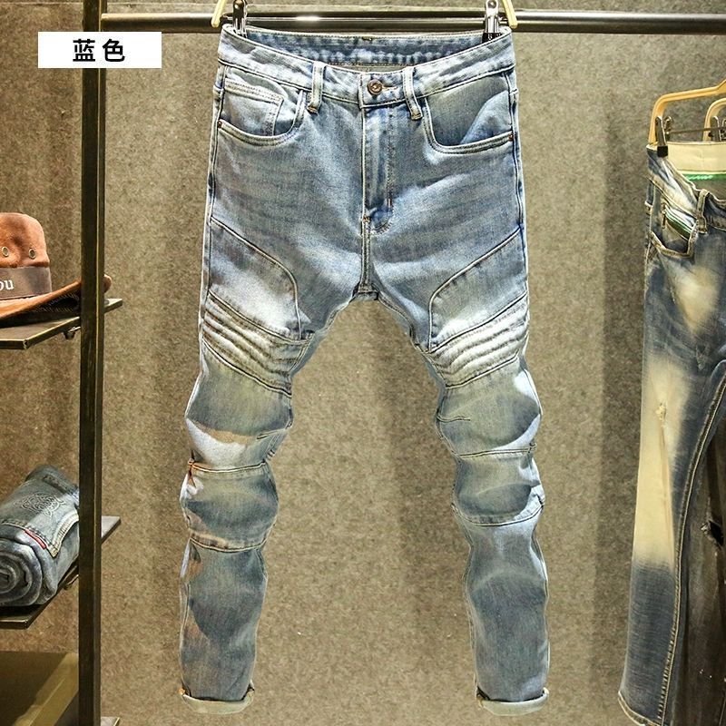 Gamintor fall fashion Designer Men's Jeans Luxury Fashion Slim Fit Denim Jeans Stylish korean and Casual Spring and Autumn Look Casual Pencil Pants
