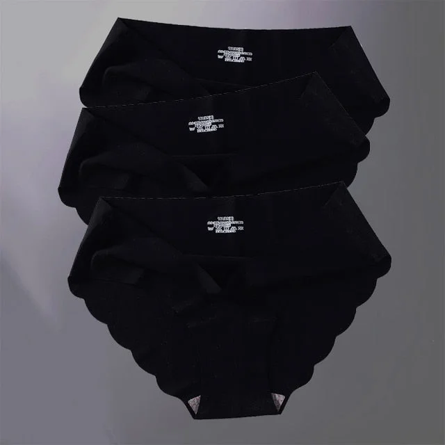 3PCS/Set Women Panties Sexy Seamless Underwear Pantys Lingerie for Female Underpants Soft Solid Color Low-Rise Briefs Intimates