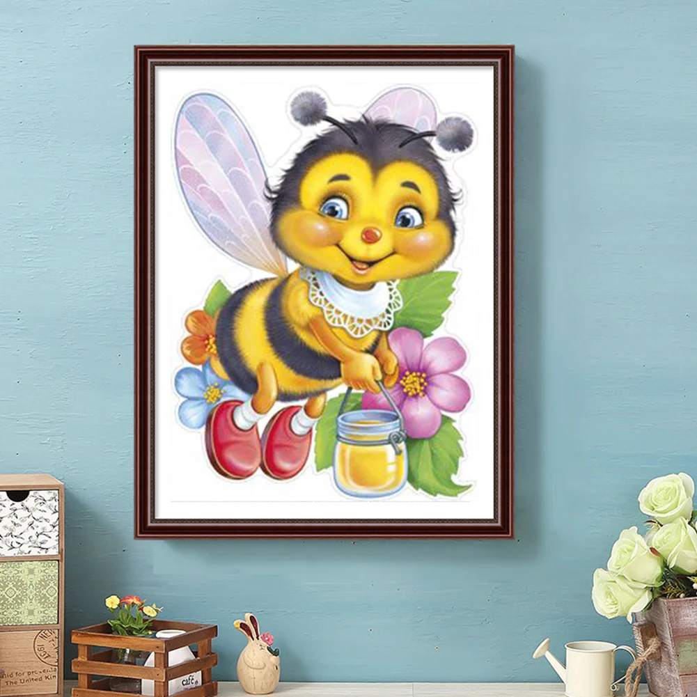 Full Round Diamond Painting 30*40cm - Little Bee