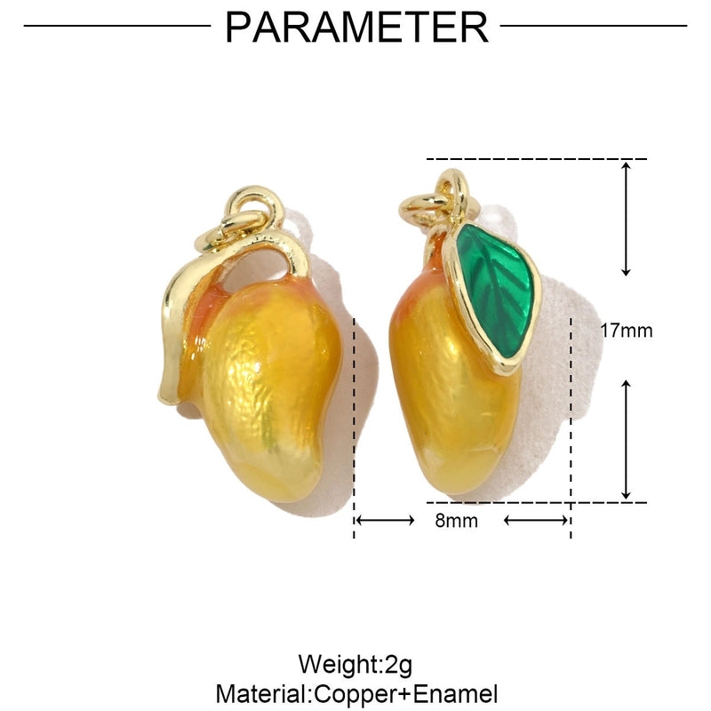 3 PCS/Package 13*16mm 15*9mm 8 * 17mm Copper Cherry Fruit Banana Pendant Jewelry Accessories