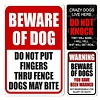 3pcs - Warning Beware Of - Warning Vintage Metal  Sign (12*16Inch)