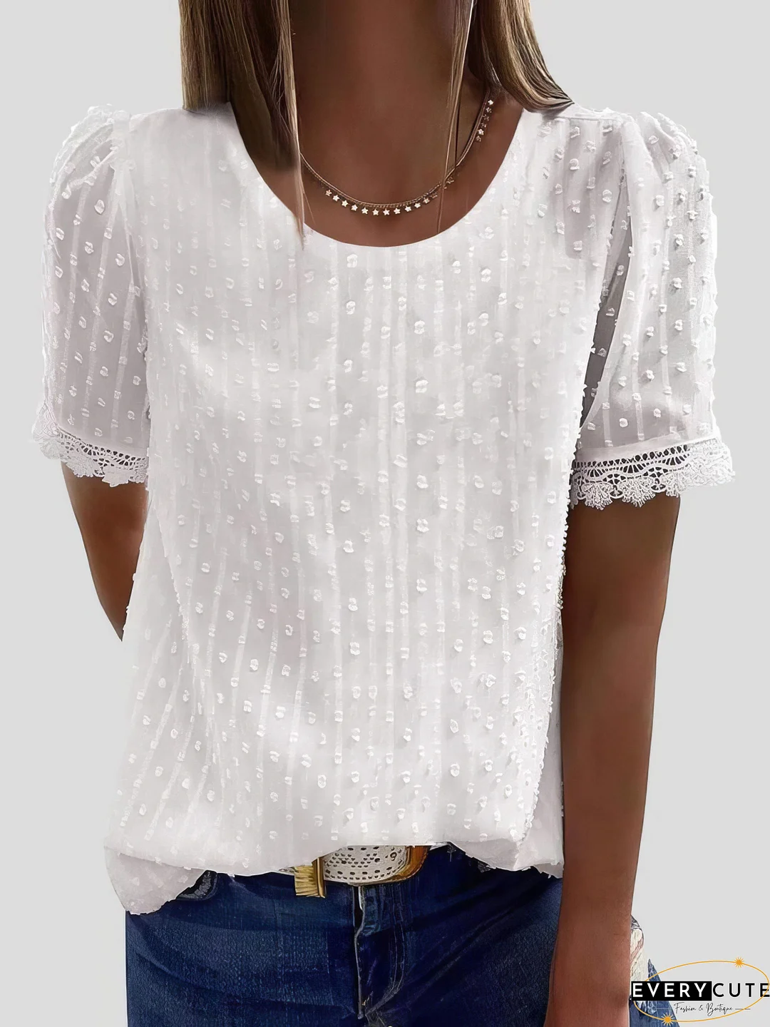 Summer Lightweight Dotted Top