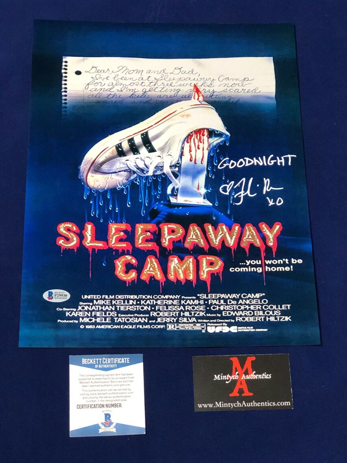 FELISSA ROSE SLEEPAWAY CAMP AUTOGRAPHED SIGNED 11x14 Photo Poster painting! BECKETT COA! HORROR