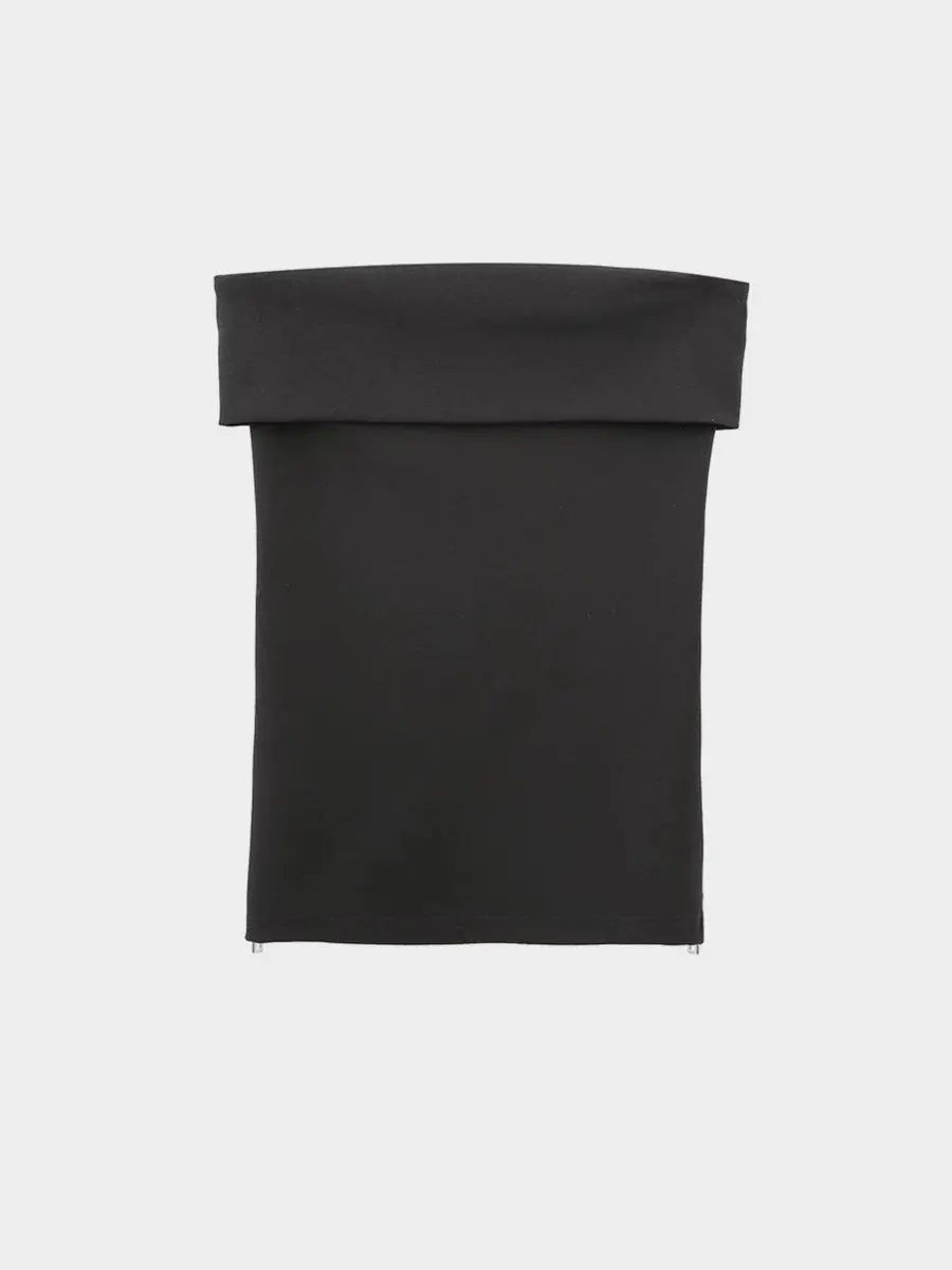 Zipper On Both Sides Tube Top