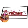 >SALE<5D DIY Partial Special Shaped Drill Diamond Painting February Decor 40x20cm