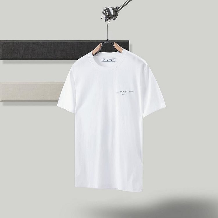 Off White T Shirt Ow Men's and Women's short sleeve Tshirt Cotton Back Arrow Round Neck Loose Owt