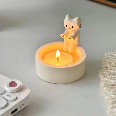 🐱Cute Cat Candle Holder - tree - Codlins