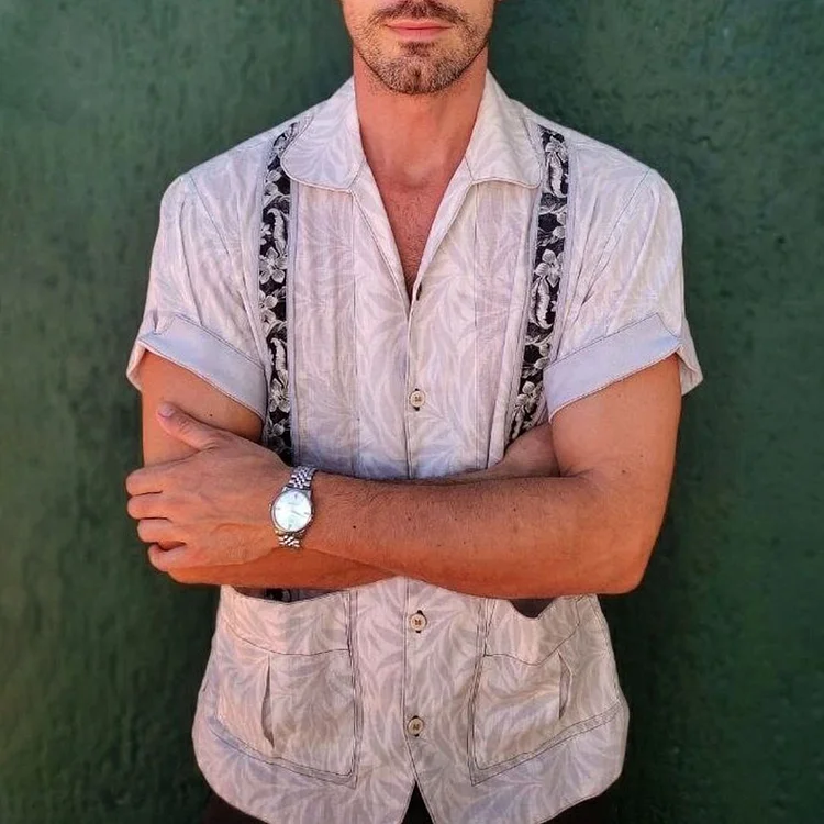 Men's Vintage Holiday Floral Shirt 5b6e